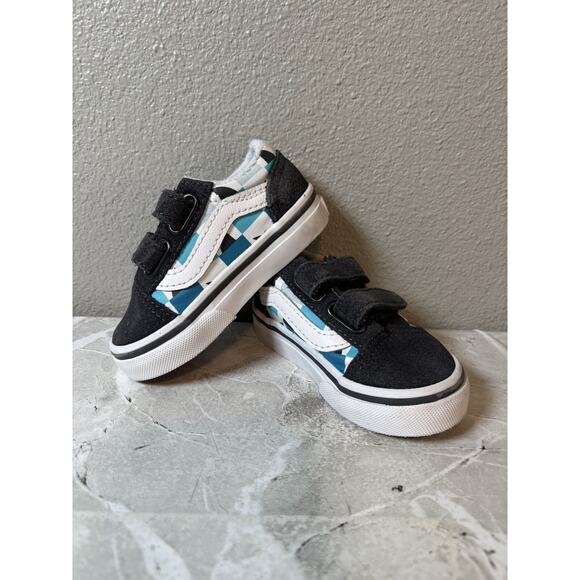 Vans Old Skool OTW Toddler Youth Sz 4 Baby Shoes Black Checkered Low Top Sneaker - Picture 1 of 6